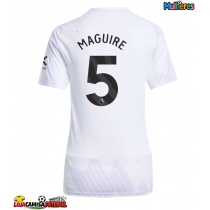 Camisa de Futebol Manchester United Harry Maguire #5 Equipamento Secundário Mulheres 2025-26 Manga Curta